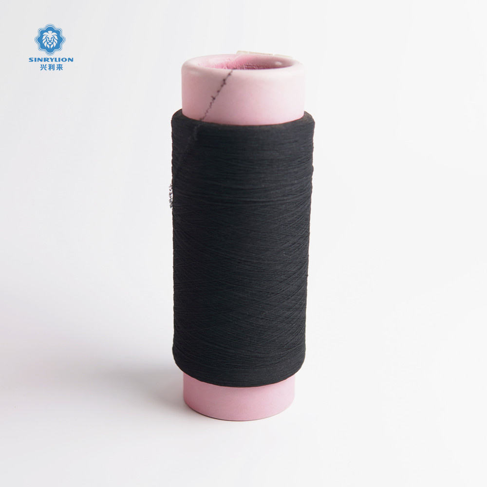Wholesale Covering Yarn DTY 150D Rubber Covered Yarn 70D Spandex Single Covered Yarn