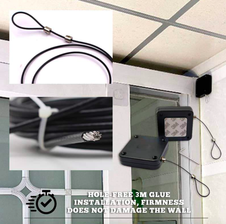 Punch-Free Automatic Sensor Door Closer Portable Home Office Doors Off