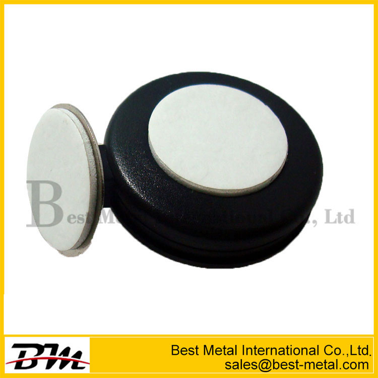 Mini Round Anti-Theft Display Retractors With Metal Sticking Plate End