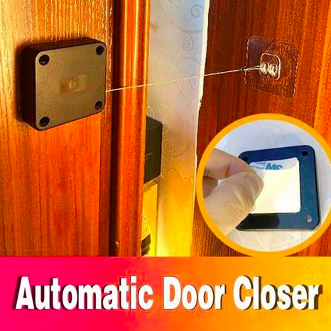 Lävistysvapaa automaattinen kiristysnauha oven sulkija