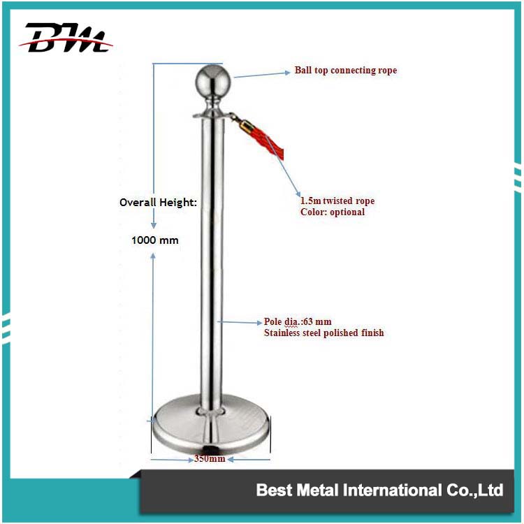 Chrome Rope Stanchion - 3