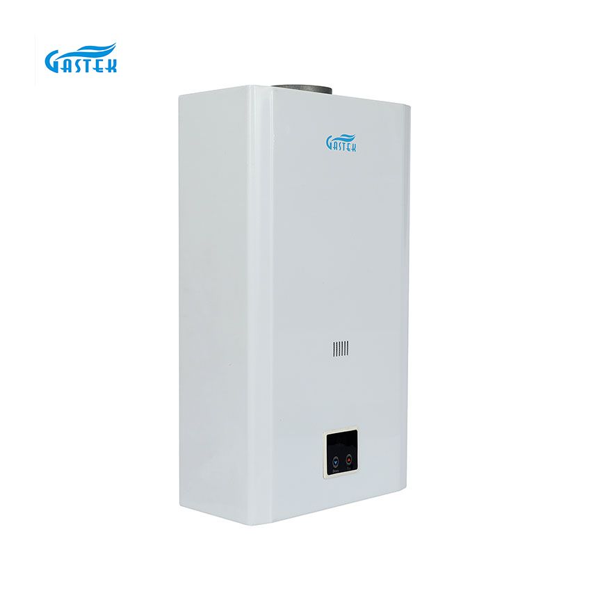 Osta Hiina tarnija konstantse temperatuuriga 10 l 12 l 16 l 18 l kuuma müügiga suitsutoru tüüp LCD-paneeliga seinale paigaldatav paagita kiirvedelgaasi maagaasi kuumaveeboiler duši jaoks.