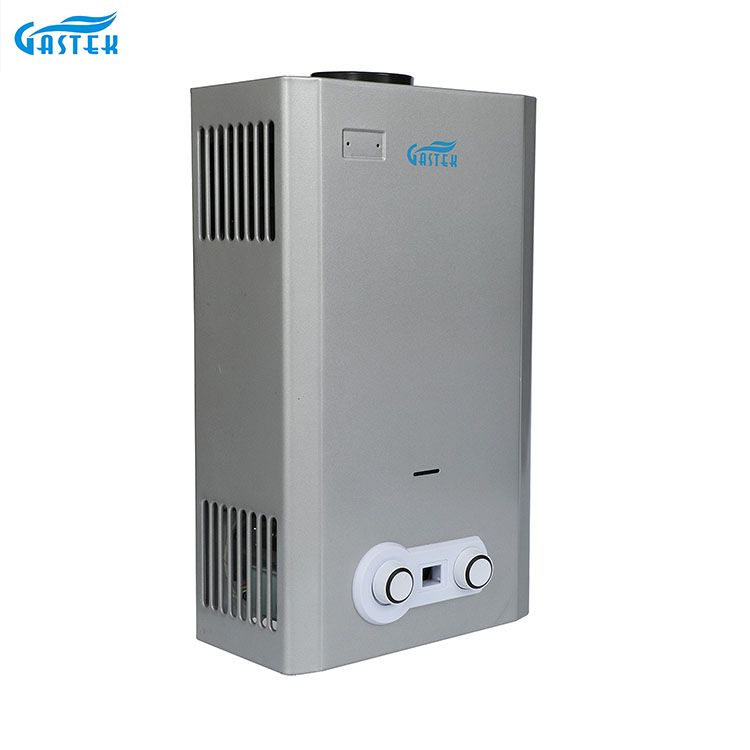 Comprar calentador de agua a gas Proveedor de China Precio barato Electrodomésticos de alta calidad Tipo de chimenea Ducha LPG Géiser de gas para baño con ducha