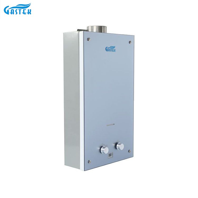 Chauffe-eau à gaz sans réservoir instantané à panneau de verre de conception de couleur d'appareil ménager de vente chaude pour le bain de douche