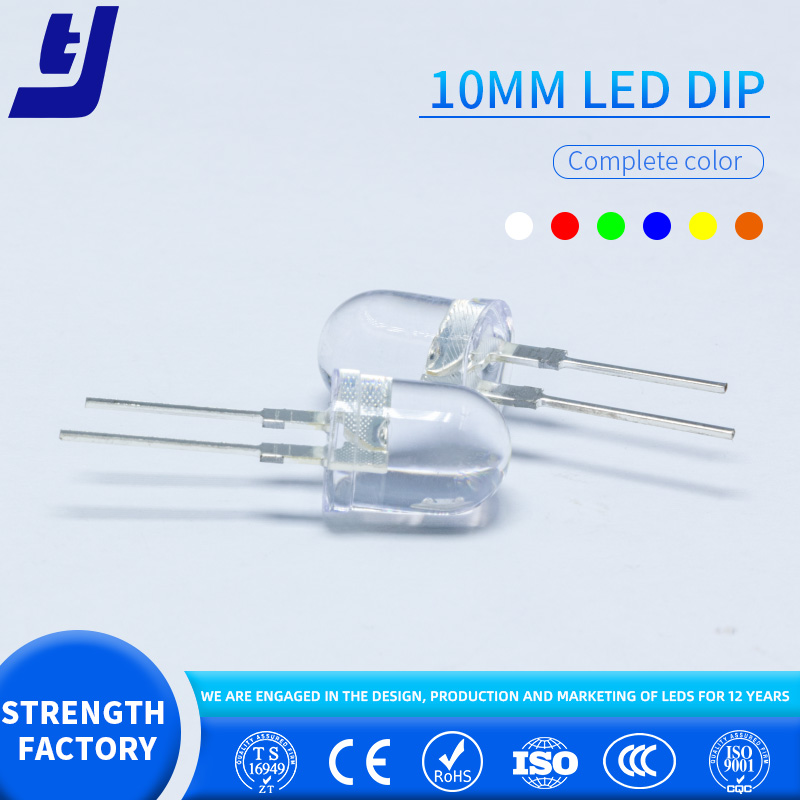 0.5W 10mm Led Diode Water Clear Lens