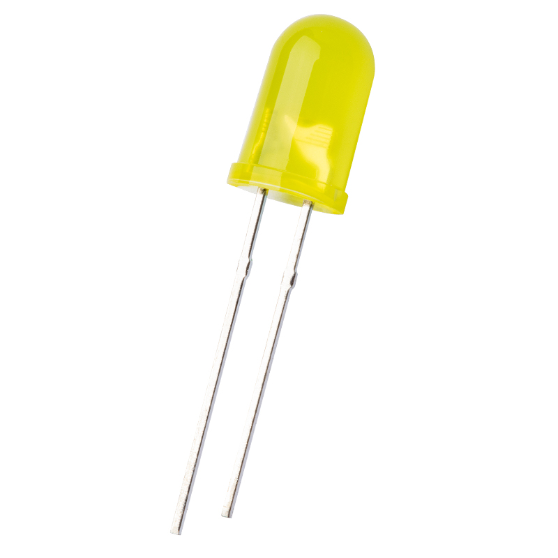 5mm led diode yellow diffused through hole led short pin 0.06W 5mm dip led chip