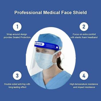 Регулируем защитен предпазител против мъгла Козирка за лице Покривало за лице Лице щит - 4