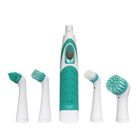 Electric Cleaning Brush with household All Purpose 4 Brush Heads by Sonic Scrubber for Bathroom/ Kitchen and Shoes - 3