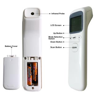 Безконтактен инфрачервен цифров термометър за чело за бебета и възрастни - 1 