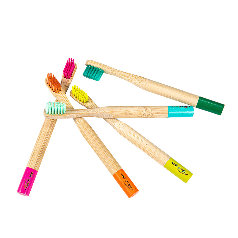 Fast børstehår Bambus tandbørste - 1