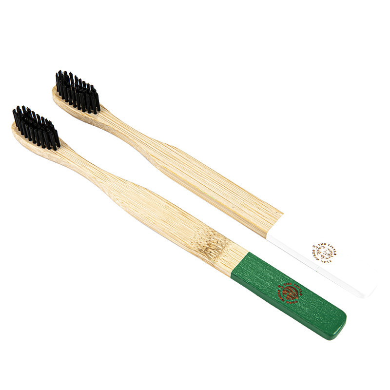 Fast børstehår Bambus tandbørste - 2