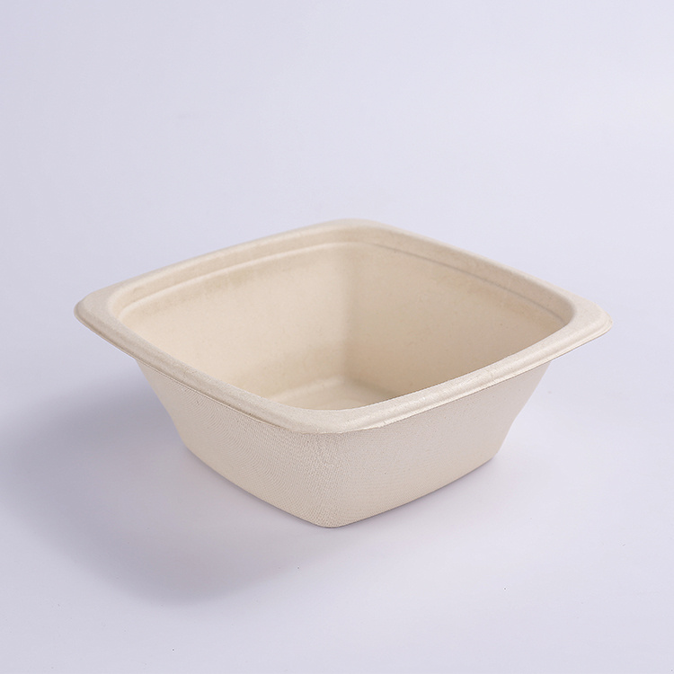 bagasse 32 oz square bowls