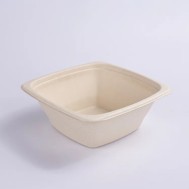 bagasse 32 oz square bowls