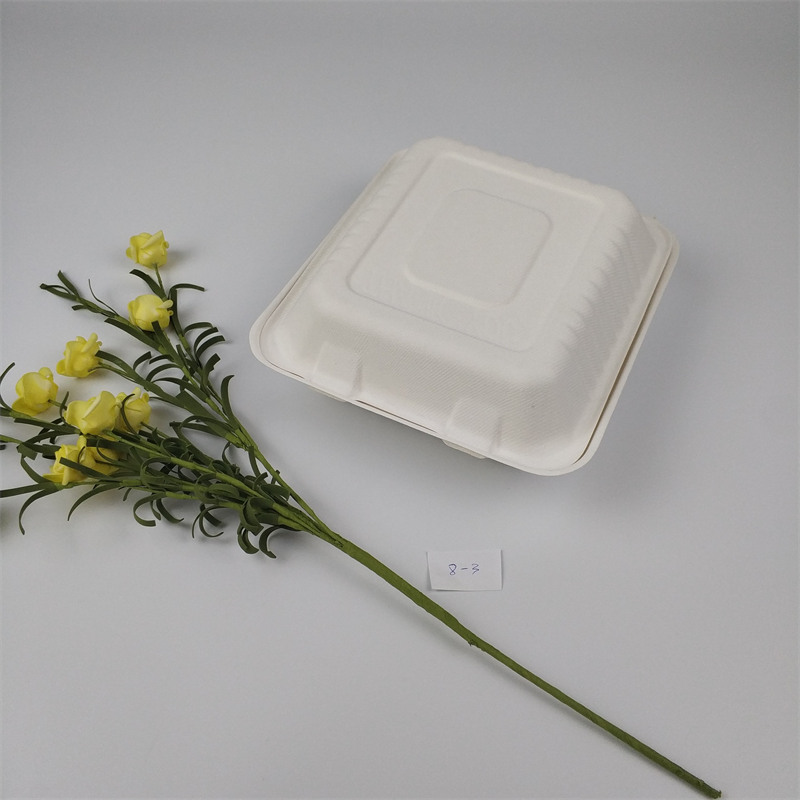 Biodegradable 8inch Food Clamshell Box