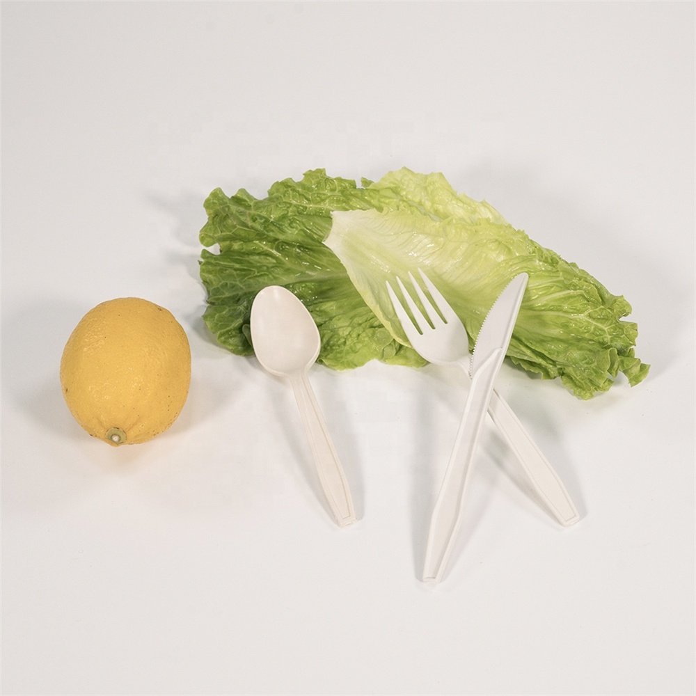 Disposable 6 inch Cornstarch Cutlery Set