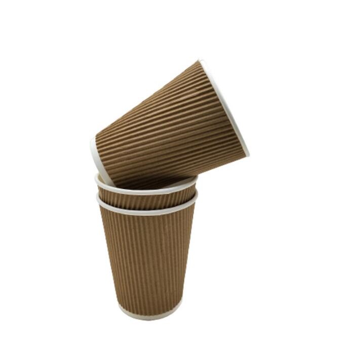 Food Grade Material Take Away Coffee Ripple Paper Cup
