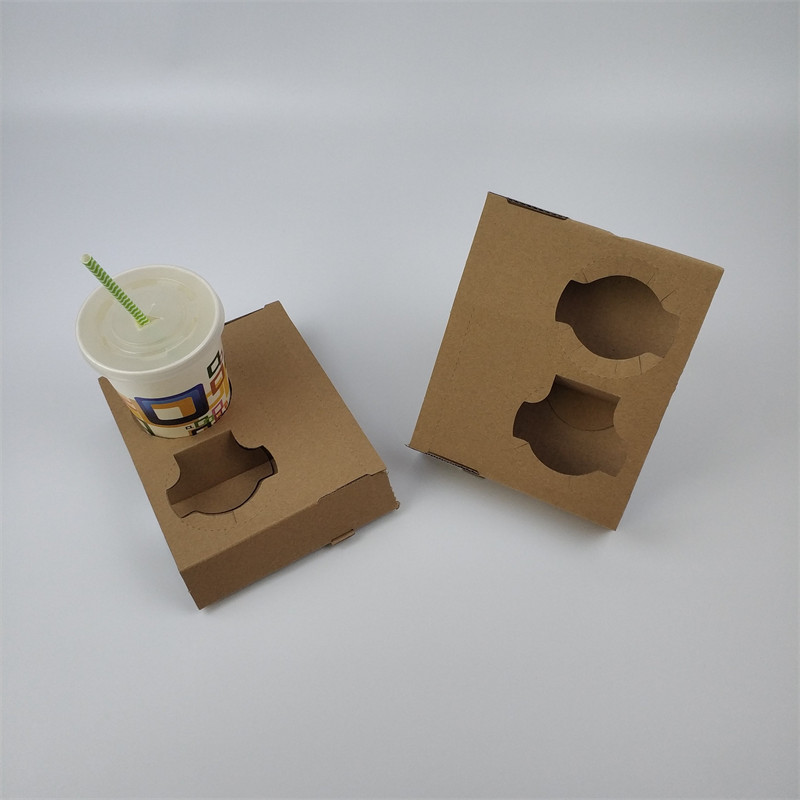 Foldable Paper Take Out Cup Holder For Coffee