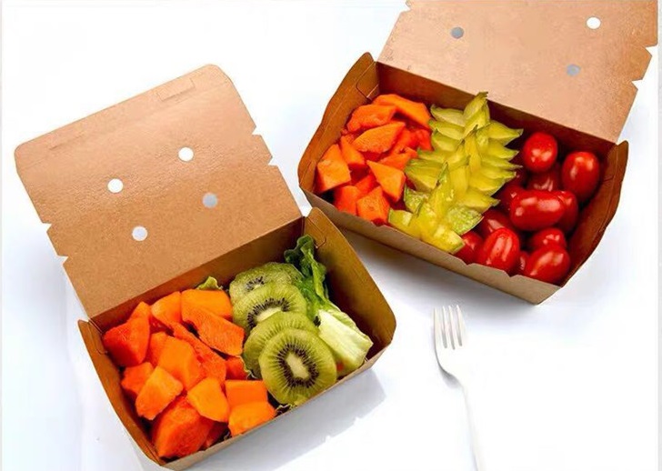 Kraft Paper Food Box With Holes