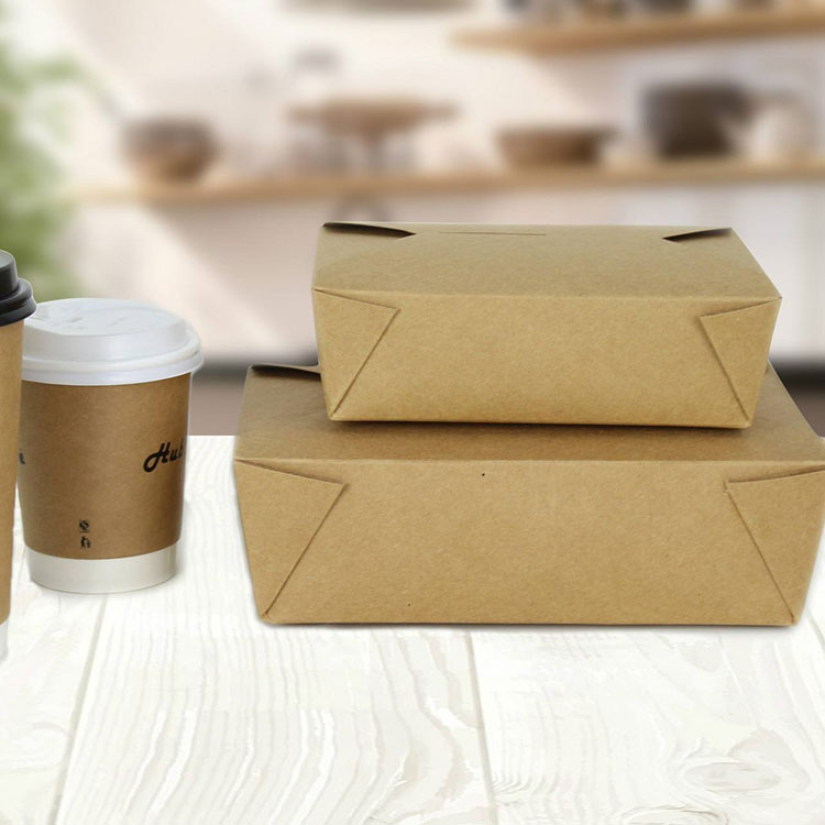 Widely Used Rectangle Take Out Lunch Food Grade Paper Box With Print