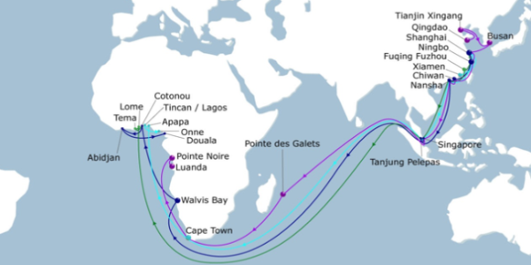 Circum-Africa routes and ship size dynamics: space costs and the impact of network disruptions