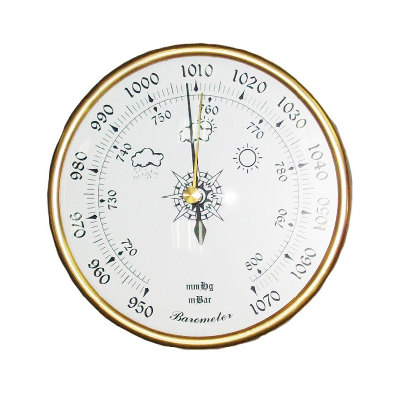 Barómetro de reloj de pared de plástico de 128 mm