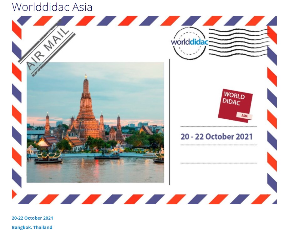Worlddidac Asia 20-22 October 2021  Bangkok, Thailand