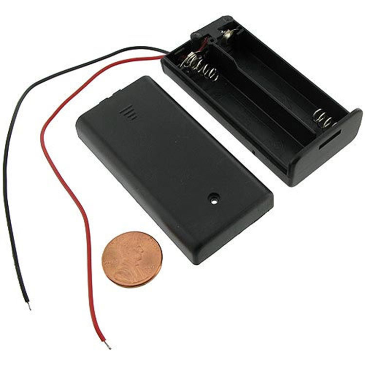 2xAA Battery Holder with Cover