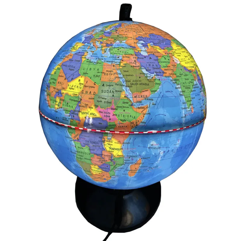 8Inch Plastic World Globe Na May Liwanag