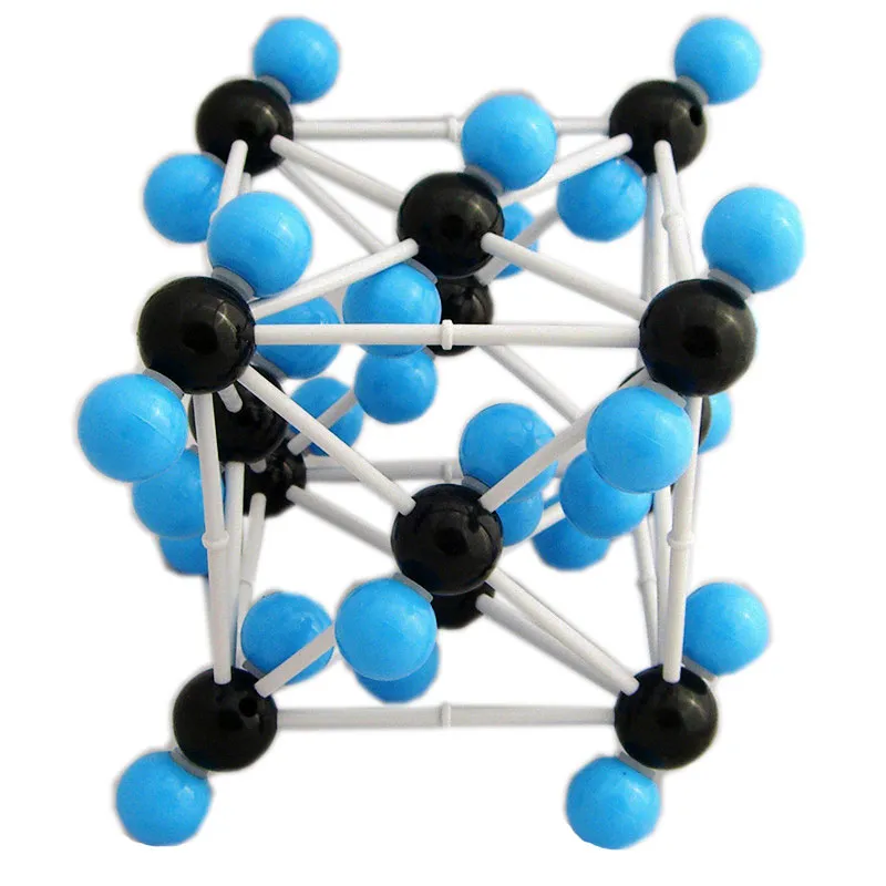 Kuldioxid CO2-molekylær krystalmodel