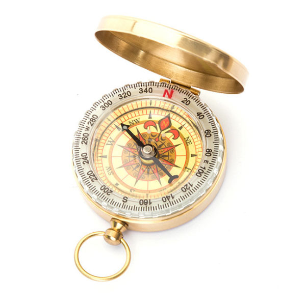 Vreckový kompas pre kempovanie