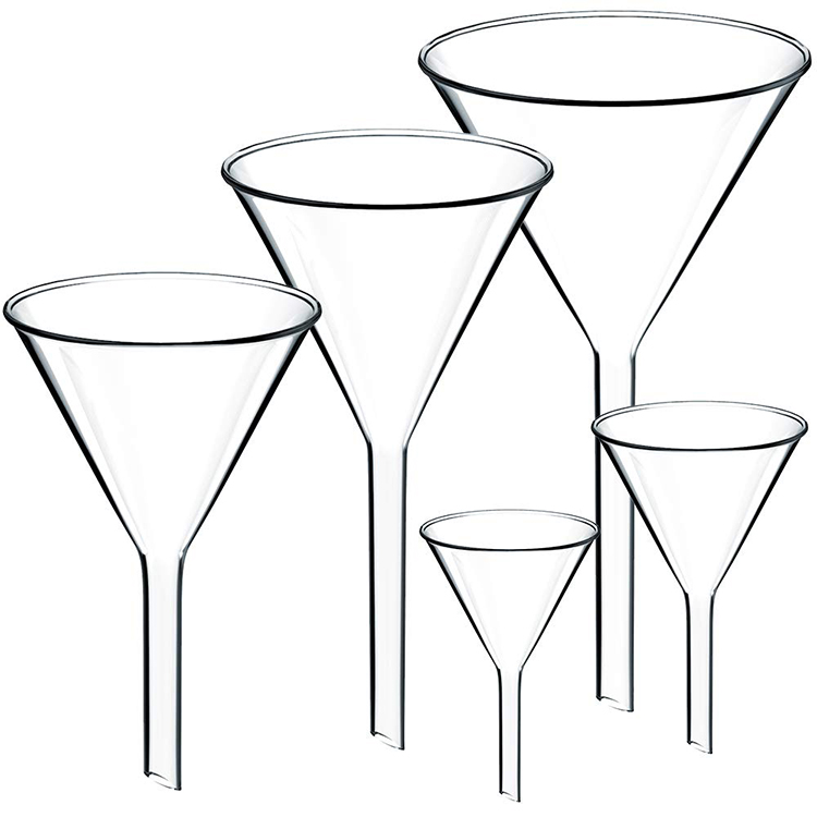 Short Stem Borosilicate Glass Funnel