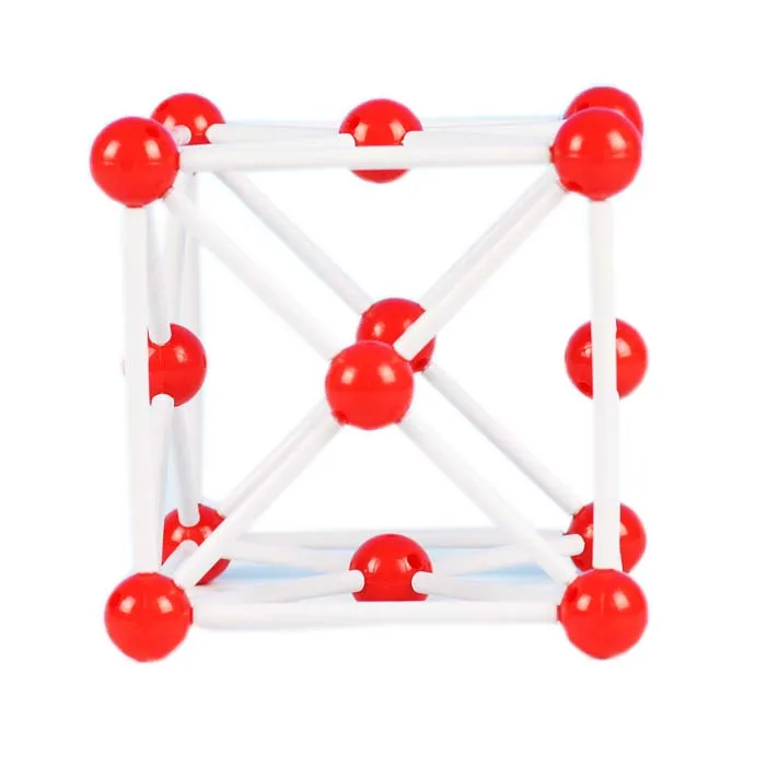 Das Kristallstrukturmodell von Fullerenkohlenstoff
