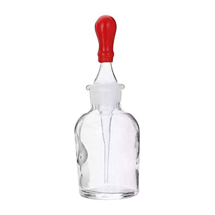 Flaske med hvidt glas