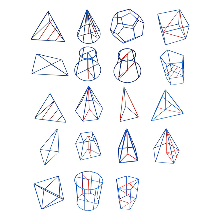 Laidų geometrijos formų rėmelių modelių rinkinys