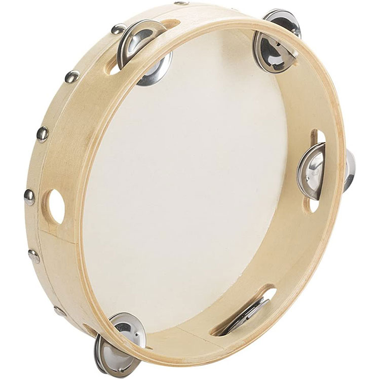 Wood Handheld Tambourine