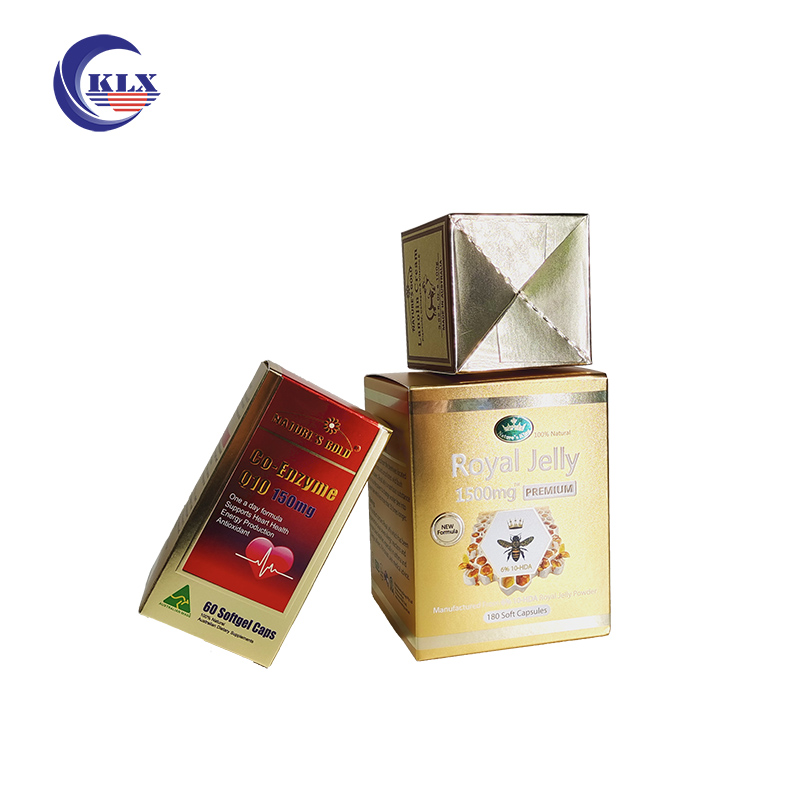 Gold Cardboard Healthcare Product Box