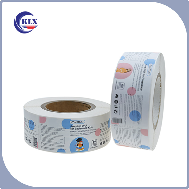 Health care product self-adhesive label