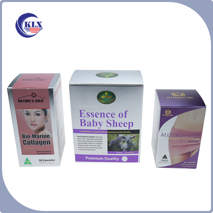 Silver Cardboard Healthcare Product Box