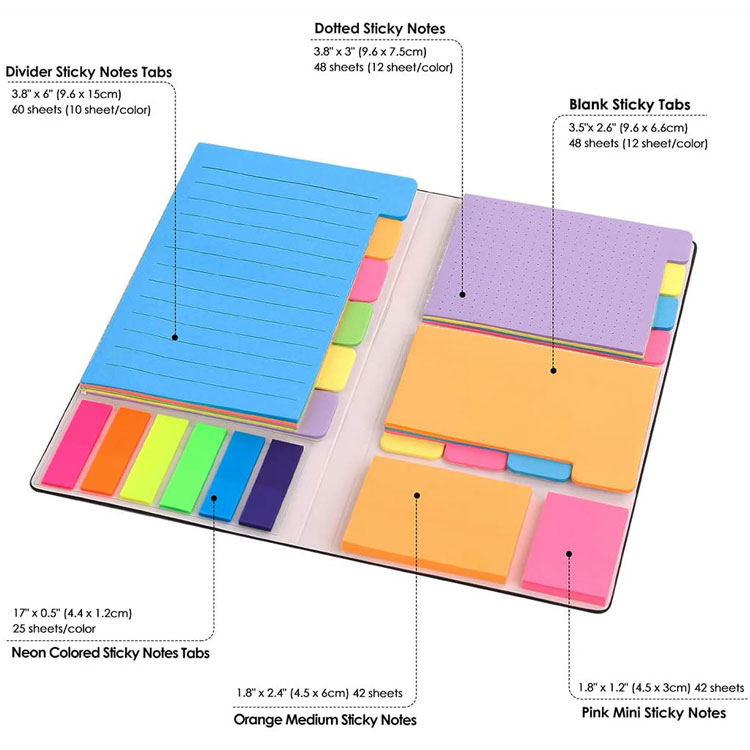 Персонализиран Memo Pad Sticky Notes Персонализиран лого Memo Pad Sticky Notes Book Set Персонализиран