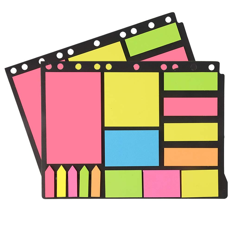 Set de notes autocollantes de couleur pour les blocs-notes de bureau