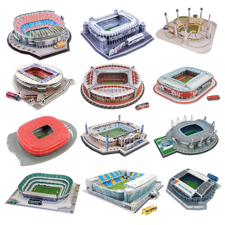 カスタムサッカースタジアムの3Dパズル