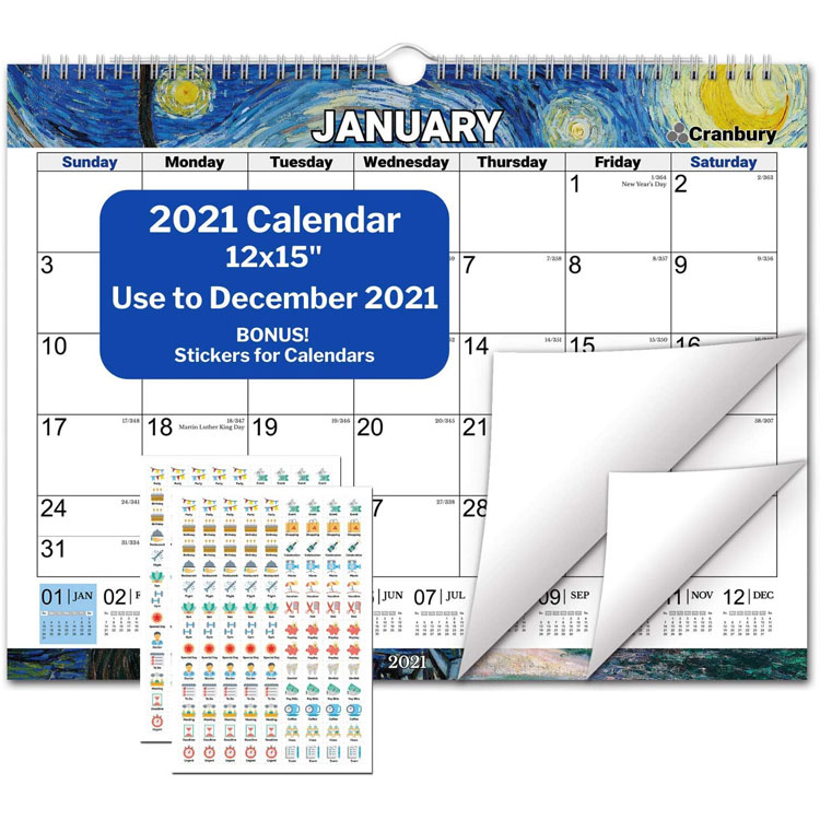 Εκτύπωση ημερολογίου τοίχου προσαρμοσμένης εκτύπωσης 2020/2021