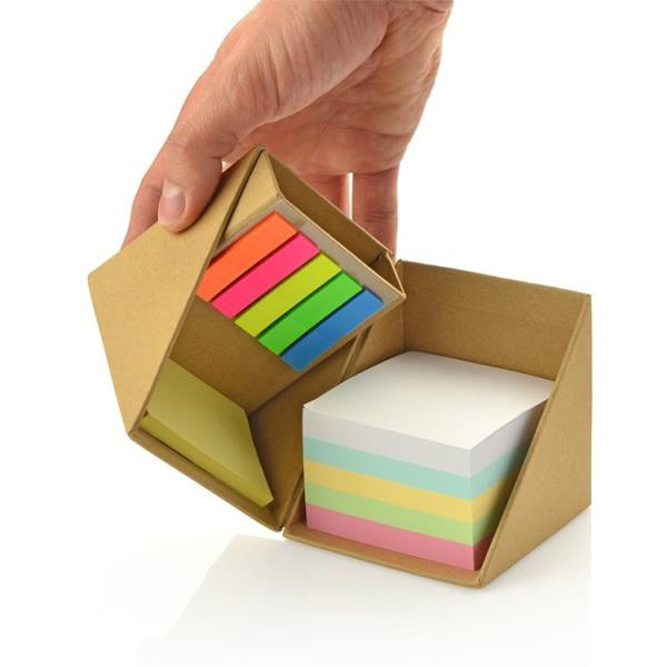 Custom Fluorescent Sticky Note in Different Shaped Paper Cube (SN010)