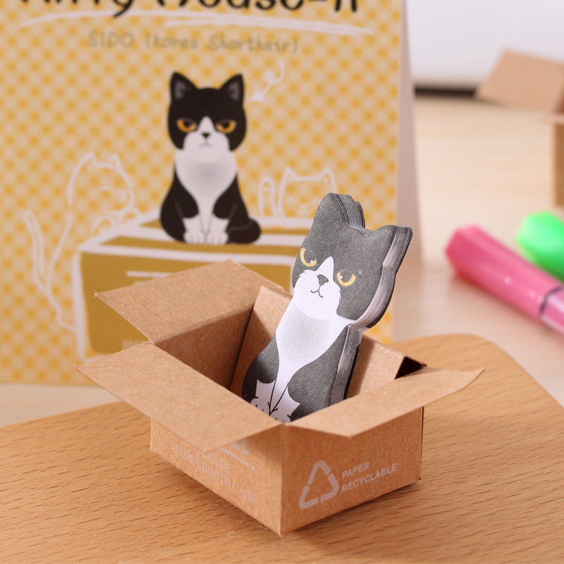 Uutuudet Pieni Mini Kid lemmikkieläinten muistilappu mukautettu muotoinen 3d söpö hiili muistilehtiö tahmea kontti muistilehtiö