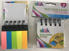 sticky notes en vlaggen 9pads elk 25vellen