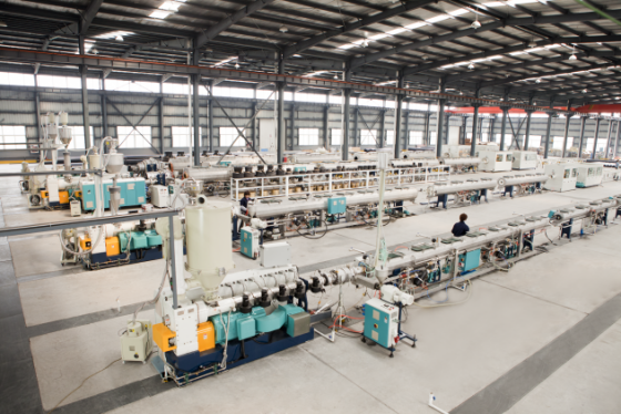 Installation site selection of PE pipe production line