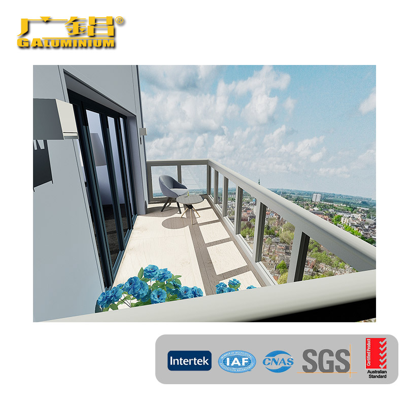 Stainless Steel Aluminium Handrail With Glass - 0 