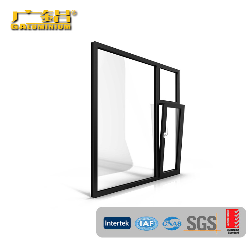 Сив алуминиев външен окачен прозорец - 2