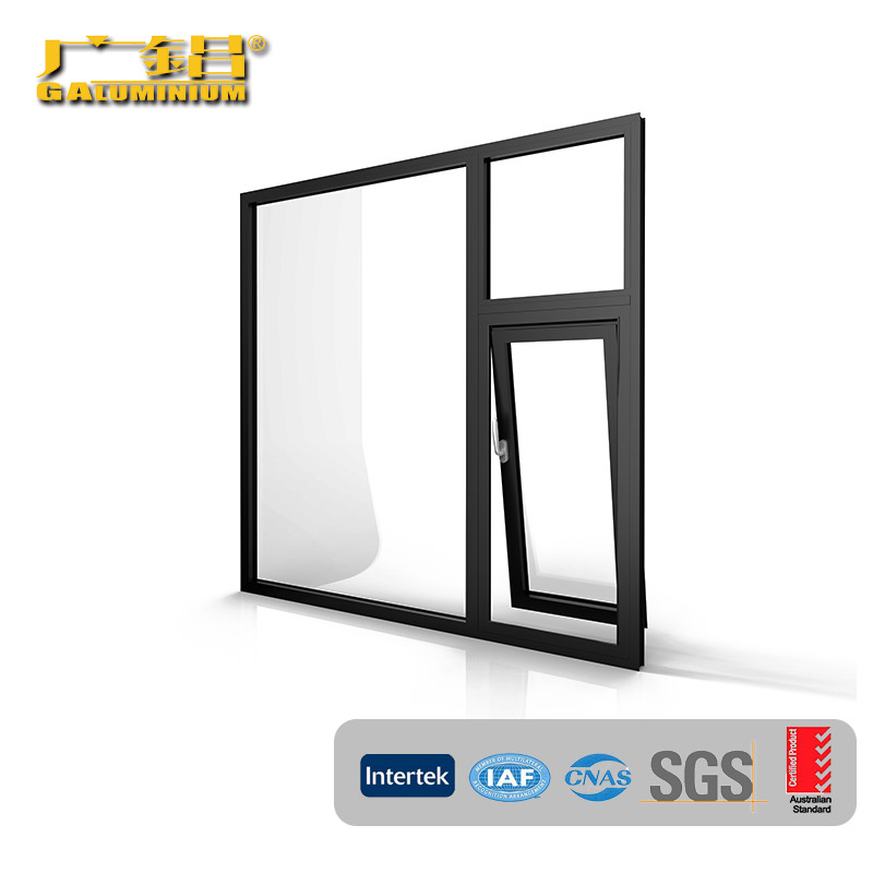 Сив алуминиев външен окачен прозорец - 5