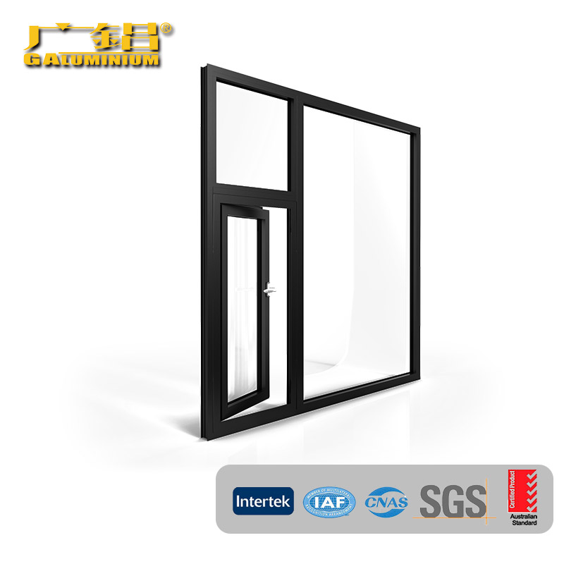 Сив алуминиев външен окачен прозорец - 6 
